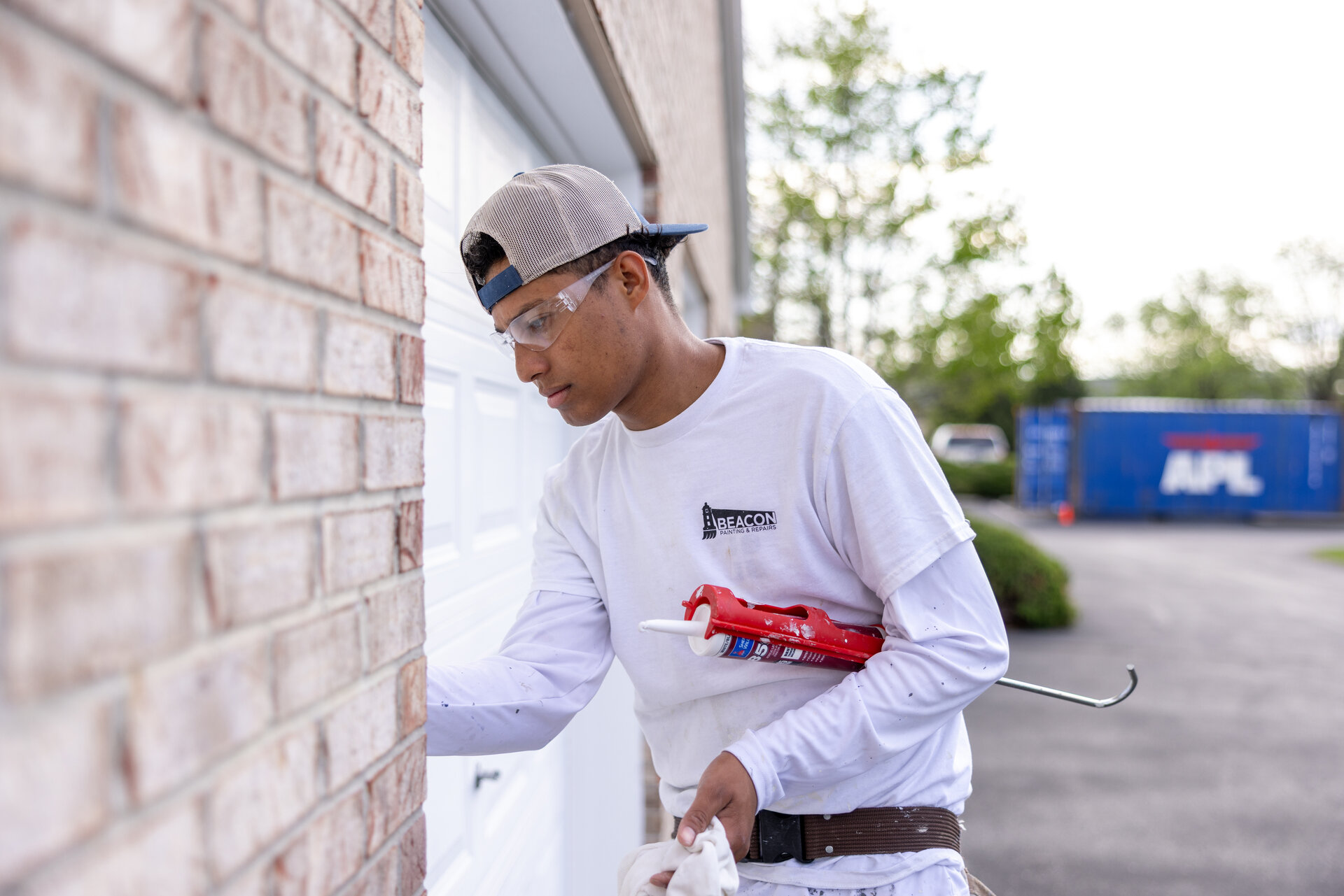 Beacon Painting crew on a community exterior project